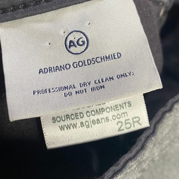 Adriano Goldschmied Faux Leather Ankle Jeans Skinny Legging Metallic Gunmetal 25 - Picture 8 of 10